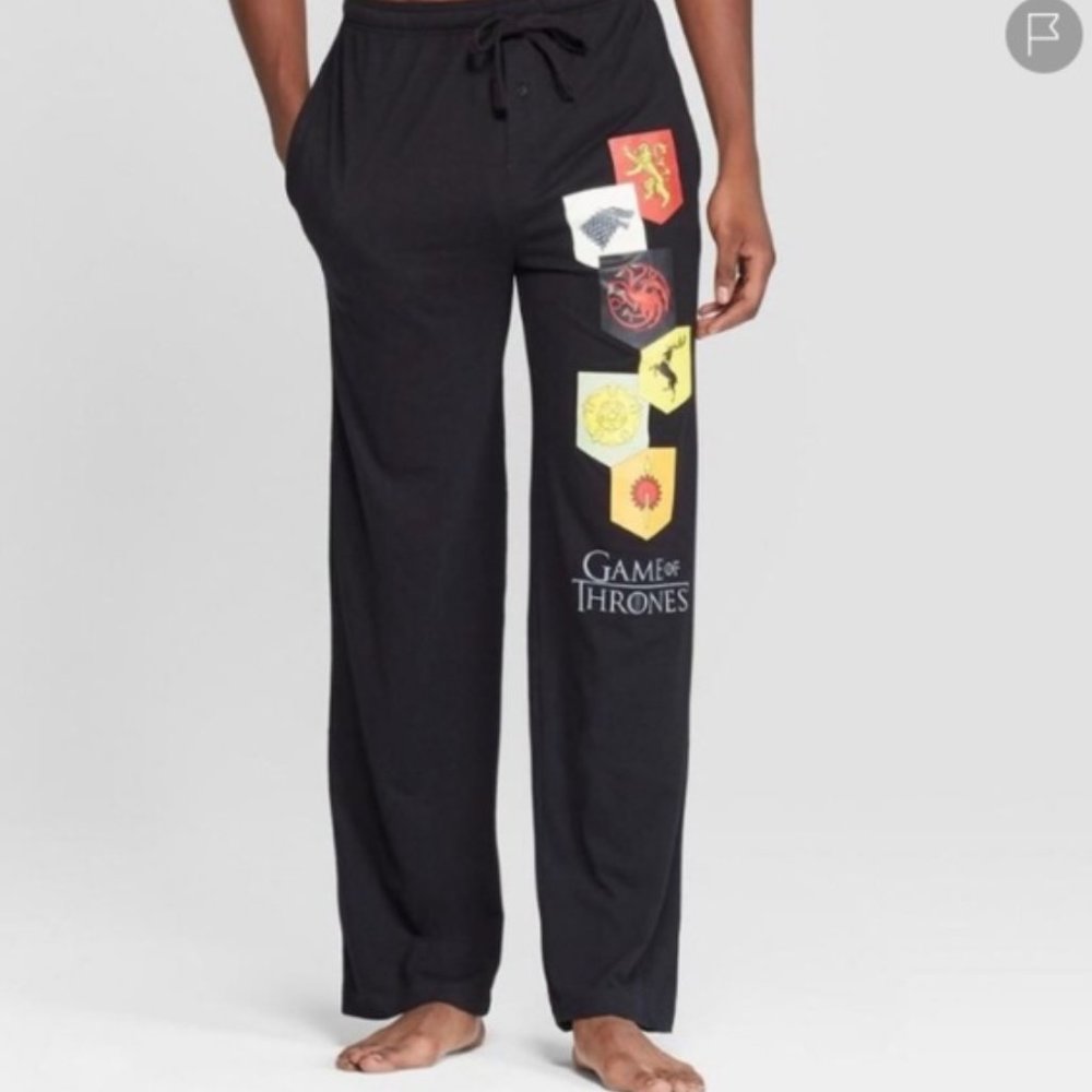 Game Of Thrones Black House Sigil Lounge Pants Size M